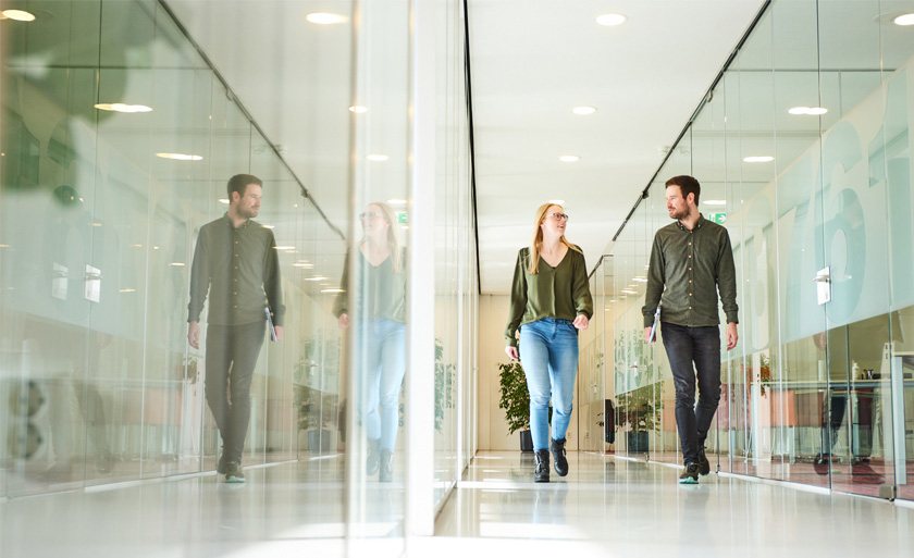 Colleagues Lisette and Lorenzo